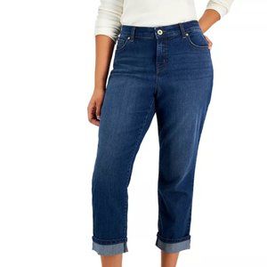 Style & Co Women's Curvy Cuffed Capri Jeans